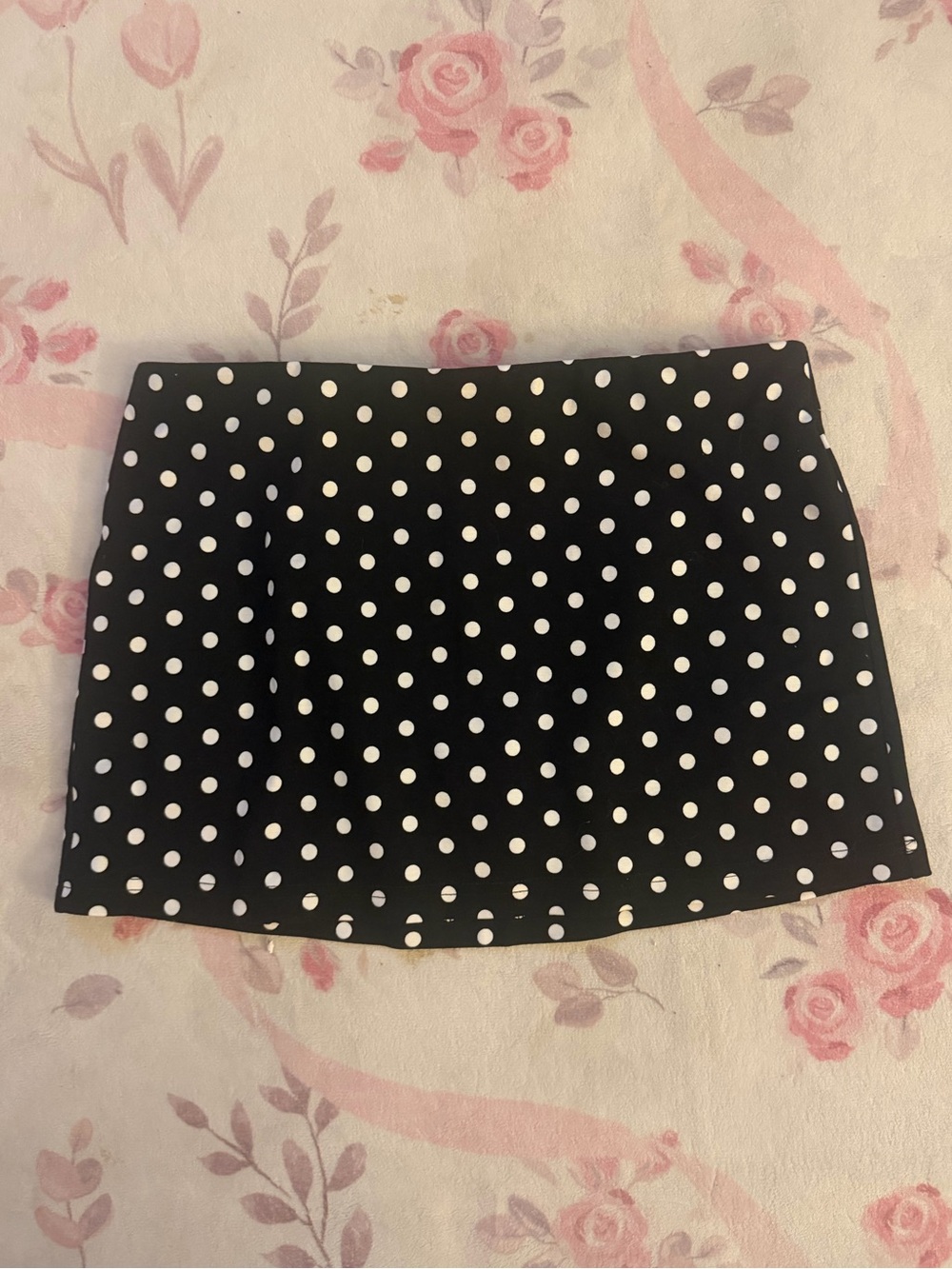 Women’s Black Polka Dot Mini Skirt